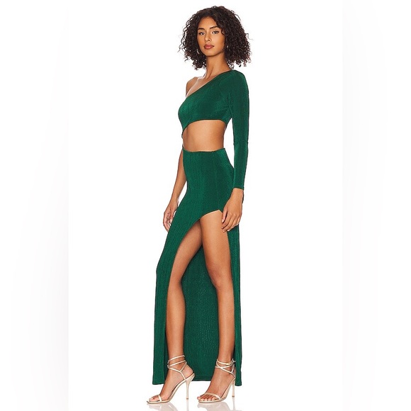 *NWOT* Camila Coelho Clarissa Midi Dress in Emerald Green - Picture 2 of 4